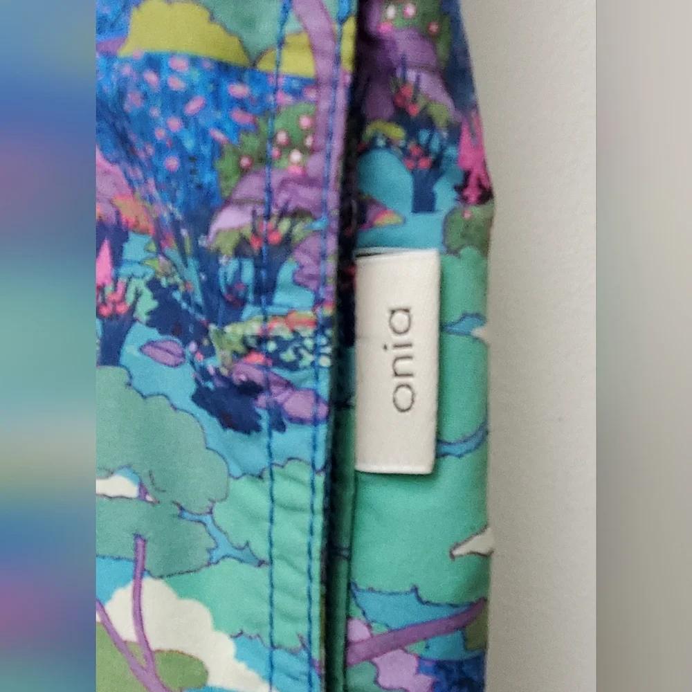 Onia Liberty Fabrics Swim Shorts Elstic Waist Pockets Mesh Inside UPF 50+ Size S